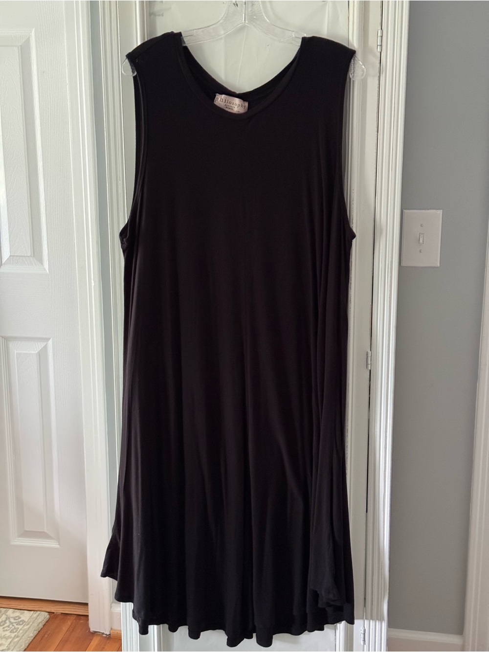 Philosophy Black Sleeveless Maxi Dress Size 3X